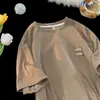 Camiseta de Manga Corta Transpirable de Seda de Hielo con Estampado de Hueso de Serpiente para Hombre y Mujer Verano Holgada Sencilla Versátil Camiseta Básica de Base