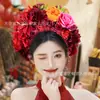 Flor de Penteado Quanzhou Y04 Faixa de Cabeça Feminina Xunpu Adorno de Cabeça Estilo Étnico Retrato Acessórios de Cabelo Hanfu Flor Artificial Acessórios de Cabelo Faixa de Cabelo