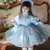 Vestidos de Primavera e Outono para Meninas 2025 Nova Moda Infantil Roupas de Outono para Bebê Menina Frozen Elsa Lolita