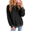 Amazon Transfronterizo Europeo y Americano Otoño e Invierno 2026 Nuevo Suéter Casual para Mujer Parches Bloque de Color Waffle Manga Larga Camiseta