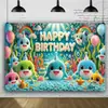 Amazon Fondo de Cumpleaños Temático de Esponja Amarilla de Dibujos Animados Banner Feliz Cumpleaños para Niña Suministros de Decoración de Cumpleaños