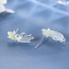 Diseño Nicho Aretes Koi Fénix Sensibles a la Luz Lindos Animales Dulces Clips para Oreja Aretes Pequeños Frescos y Exquisitos para Mujer