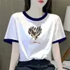 Camiseta Raglan Moda Mãe Estilo Comércio Exterior Transfronteiriço para Mulheres, Manga Curta Verão Slim Fit Solta Casual Top de Alta Qualidade
