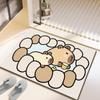 Alfombrilla de baño Kapibala, absorbente de agua, antideslizante, con diatomeas