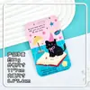 Portatarjetas deslizante temático de gato creativo, funda protectora para tarjeta de comedor estudiantil, tarjeta de acceso y tarjeta de transporte público/metro, al por mayor, para ventas transfronterizas