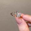 Anillo Abierto de Mariposa Azul Fresco para Mujer 2025 Nuevo Diseño Nicho Anillo para Dedo Índice Exquisito Anillo Versátil