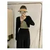 Novo xale de proteção solar curto e solto 2026 verão novo feminino moda coreana versátil top modelador cor sólida