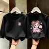 Camiseta de manga larga de dibujos animados a la moda estilo coreano para niñas, nuevo estilo primavera y otoño 2026, camiseta básica de algodón puro para niñas