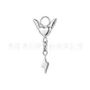 Aretes de Aleación de Titanio F136 Perforación Colgante de Calavera Colgante de Cruz Corazón Alas Colgante de Rayo Doble Cabeza Aretes