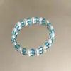 Pulsera de Perlas con Cuentas de Palomitas Estilo Nuevo Cristal Glaseado Cristal de Fresa Temperamento Pulsera de Perlas de Fragancia Pequeña Lujo Ligero Nicho Alta Gama