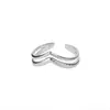 Tendencia Nueva Transfronteriza Anillo Ancho de Acero Inoxidable con Textura Geométrica para Hombres y Mujeres Irregular Acero de Titanio Anillo de Lujo de Gama Alta