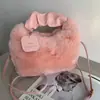 Bolsa de Pelúcia para Meninas 2025 Outono e Inverno Novo Estilo Versátil Bolsa Transversal Bolsa de Mão Nicho Estilo Chanel
