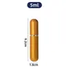 Botella Decantadora de Perfume de 5 ml en Stock, Vidrio Redonda Portátil de Vidrio Aluminio Electroquímico Atomizador Nebulizador Cosmético Botella Vacía con Logo