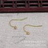 Yiwu hilo dorado color que se conserva chapado en oro DIY soldadura cuentas gancho para oreja pendientes accesorios hechos a mano pendientes estilo antiguo con cuentas gancho para oreja B242