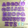 Molde de plástico para corte de açúcar com 26 letras maiúsculas em inglês A-Z molde para biscoito de abacaxi molde para prensa de biscoito e macarrão