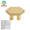 Nuevo Tirador de Cajón Sólido Estilo Chino Cobre Puro Hexagonal Grande Base Cónica Redonda Mango Antióxido