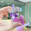 Muñeca de Fruta de Arena Líquida Adorno Colgante Relleno de Aceite Pequeño Regalo Llavero Girly de Celebridad de Internet Bolso de Estudiante Pequeño Regalo Venta al por Mayor