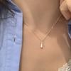 Colar de cintura pequena de zircão de diamante flash francês feminino sem desbotamento de nicho de verão leve de luxo para todos os jogos empilhado cadeia de clavícula novo produto