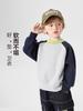 Sudadera de Bloques de Color para Niños Ropa de Otoño 2026 Nuevo Estilo Primavera y Otoño Ropa Infantil Tops para Niños Pequeños Modernos
