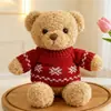 Urso de Pelúcia Vestindo Suéter Suporta Personalização Temática de Feriado, Personalização de Logo e Lembrancinhas de Casamento