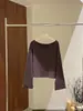 HOO Otoño Temprano Nuevo Francés Perezoso Un Hombro Diagonal Hombro Dobladillo Enrollado Simple Versátil para el Trabajo con Capucha WYB073