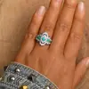 Anillo Estilo Bohemio Transfronterizo Cao Shi para Mujer, Lujo Accesible Diseño de Pintura al Óleo Retro, Venta Directa de Fábrica Anillo de Nicho