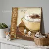 Comércio Exterior Retro Cerveja Café Copos de Papel Lata Pintura de Folha de Flandres Loja Decoração de Parede Folha de Flandres Padrões Personalizáveis