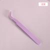 Pinça para cílios postiços pinça colorida cotovelo pontiagudo pinça para unhas de aço inoxidável rosa pinça para enxerto de clipe de pena dourada