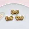 Accesorio plano de resina de oso marrón de dibujos animados para zuecos, accesorio para llavero, pasador de pelo, material para manualidades DIY
