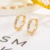 Bestseller transfronterizo: Pendientes Mobius con incrustaciones de circonita para mujer, estilo coreano sencillo, pendientes retorcidos únicos, accesorios para la oreja modernos y únicos