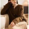 Zwg666424Vg Artículo Práctico de Otoño e Invierno Cálido Cárdigan Chaqueta de Punto Casual Bicolor para Mujer 2025