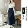 Falda de Lyocell para Mujer, Nueva Primavera/Verano Cintura Alta Adelgazante Larga Elegante Tencel Bodycon Falda Midi de Corte A