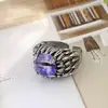 J217 AliExpress Explosiones Joyería Europea y Americana Anillo Ojo del Diablo Moda Personalidad Pluma Ojo Modelado Joyería