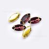 Diamante de Cristal al por Mayor Ojo de Caballo Punta Fondo Pedrería Fondo Dorado Garra Cosido a Mano Diamante DIY Ropa Zapatos Bolso Accesorios de Joyería