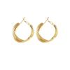 EZ3477 Joyería de Moda Europea y Americana Transfronteriza Pendientes Retorcidos en Forma de C Retro Franceses Pendientes Irregulares de Viento Frío para Mujer