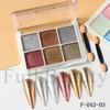 Cross-border novo glitter unha 6 cores caixa sólida espelho mágico pó pó não flutuante Aurora nail powder decoração atacado