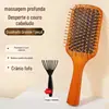 Pente com Almofada de Ar de Sândalo Dragão e Fênix, uma escova de cabelo especializada para dar volume no topo da cabeça, projetada para mulheres, com função de massagem nos meridianos do couro cabeludo e um design portátil com almofada de ar