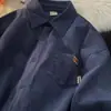 Camisa de Pana de Manga Larga para Hombre Primavera y Otoño Holgada Retro Americana Moderna Invierno Camisa Simple Tendencia Marca Chaqueta