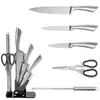Conjunto de Facas com Assento Giratório com 6 Peças, Conjunto de Facas com Cabo Oco, Exclusivamente para Exportação Transfronteiriça, Faca do Chef, Faca Multiuso, Faca de Frutas