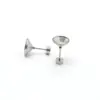 Ventas directas de fábrica: Base de Arete de Acero Inoxidable Puntiaguda Cónica Estilo Fresco, Accesorios para Joyería DIY, Diversas Especificaciones de Componentes para Aretes
