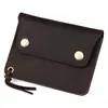 Portatarjetas de Cuero de Vaca de Primera Capa Transfronterizo, Carteras Cortas y Largas de Cuero Genuino Hechas a Mano, Bolso Vintage para Teléfono Móvil, Cartera de Cuero con Cremallera, Bolsa de Almacenamiento