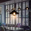 Luminária Pendente Loft Arte em Ferro Retrô Preto Lâmpada Moderna Simples Sala de Jantar Bar Lâmpada de Cabeça Única Estilo Industrial Projeto de Hotel Luz