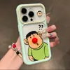 Capa de celular de tigre gordo com nariz vermelho para Apple 17 Pro Max, fofa para meninas, 16/15 transparente de desenho animado com grande janela de visualização