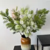 Pino Penglai Planta Verde Simulada Ramas y Hojas de Techo Fuegos Artificiales de Boda Fila de Hojas Plantas Verdes Plantas Verdes de Vainilla Flor Simulada Pino Penglai