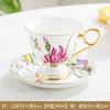 Taza de café y platillo de porcelana ósea zhaoyetaoci borde dorado de lujo ligero taza y platillo para té negro regalo