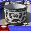 Vaso de Flores de Pedra Ornamentos de Pátio Externo Tanque de Pedra para Piscicultura Escultura de Tanque de Lótus Antigo Pedra Azul Esculpida em Pedra Tanque Redondo