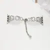 Correa de Metal Artística para Reloj Adecuada para Apple Watch Series Pulsera Universal de Diamantes Corazón Joyería Versátil para Mujeres