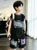 Ropa para Niños Traje de Verano sin Mangas para Niños Estilo Nuevo Verano 2026 Chaleco de Secado Rápido para Niños Mayores, Atuendo de Verano Elegante para Niños