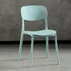Silla de Comedor de Plástico para el Hogar Nórdico, Silla Sencilla de Ocio con Respaldo, Elegante Silla de Plástico para Escritorio y Negociación, Taburete para Exteriores