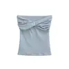 Top Tubinho Sexy de Verão Feminino com Bojo, Design Torcido, Caimento Justo, Valoriza a Silhueta, Estilo Puro Desejo, Peça para Usar por Cima ou por Baixo